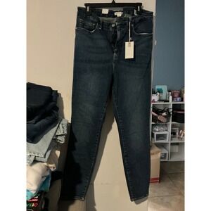 Good American Good Legs Skinny Jeans Dark Indigo High Rise Size 16 NWT